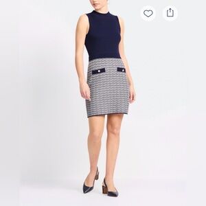 Navy and Gray Sweater Dress NWOT